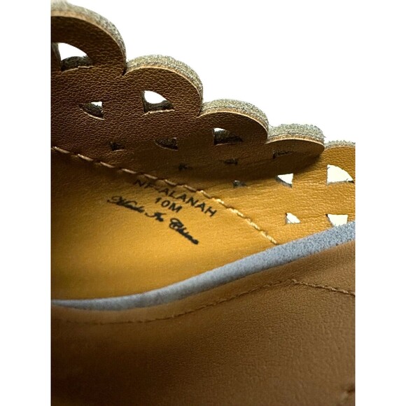 NEW NYDJ Womens Size 10 Alanah Blue Scalloped Suede Slide Sandal *Box w/out Lid* - Picture 8 of 9